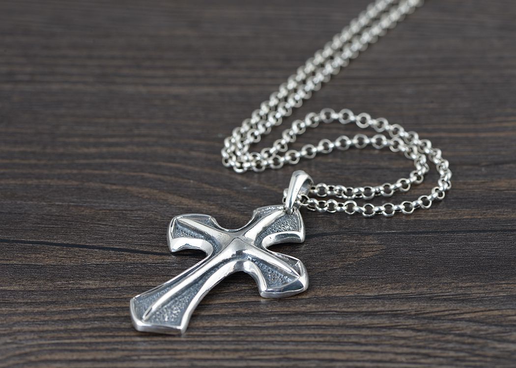 Timeless Cross - The Nevermore S925 Silver Vintage Craft Pendant Necklace