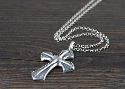 Timeless Cross - The Nevermore S925 Silver Vintage Craft Pendant Necklace