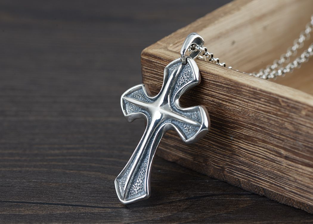 Timeless Cross - The Nevermore S925 Silver Vintage Craft Pendant Necklace