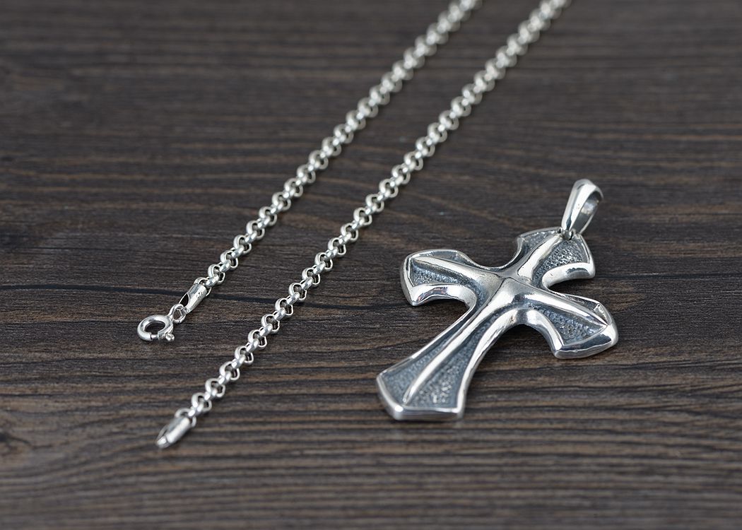 Timeless Cross - The Nevermore S925 Silver Vintage Craft Pendant Necklace