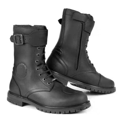 Titan Motorcycle Boots - Rugged Men's Footwear by The Nevermore – Unique Boots for Men by Nevermore Lifestyle & Tech | 39 Black