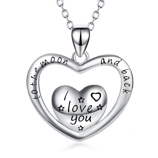 To The Moon And Back Heart - The Nevermore Pendant 925 Silver – Unique Pendants - Necklaces by Nevermore Lifestyle & Tech | default