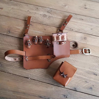 Torgny - The Nevermore Steampunk Waist Bag – Unique Steampunk Accessories by Nevermore Lifestyle & Tech | Light Brown