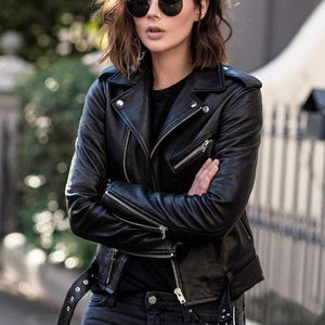 Tori - Short Leather Jacket by The Nevermore – Unique Jackets by Nevermore Lifestyle & Tech | 3XL Black