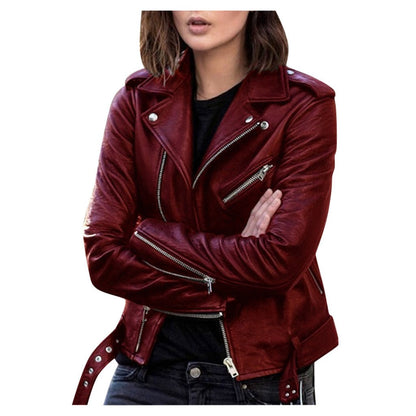 Tori - Short Leather Jacket by The Nevermore – Unique Jackets by Nevermore Lifestyle & Tech | 3XL Blue