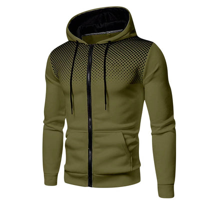 Torin Battleaxe - The Nevermore Hooded Fitness Sweater with Zipper for Men – Unique Sweaters for Men by Nevermore Lifestyle & Tech | L Army Green