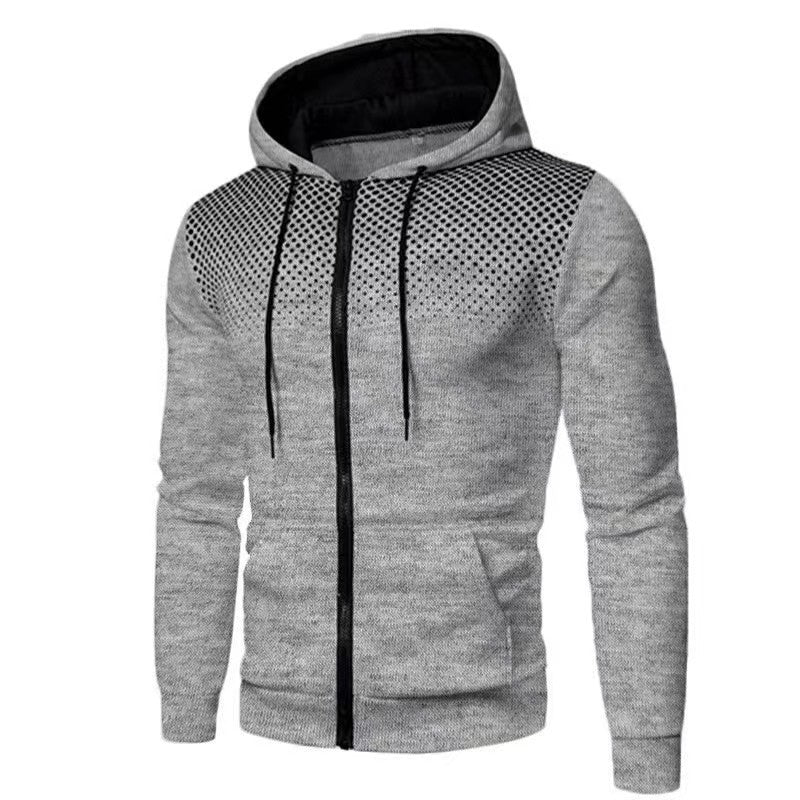 Torin Battleaxe - The Nevermore Hooded Fitness Sweater with Zipper for Men – Unique Sweaters for Men by Nevermore Lifestyle & Tech | L Light Gray