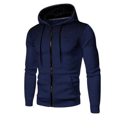 Torin Battleaxe - The Nevermore Hooded Fitness Sweater with Zipper for Men – Unique Sweaters for Men by Nevermore Lifestyle & Tech | L Navy Blue