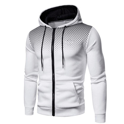 Torin Battleaxe - The Nevermore Hooded Fitness Sweater with Zipper for Men – Unique Sweaters for Men by Nevermore Lifestyle & Tech | L White