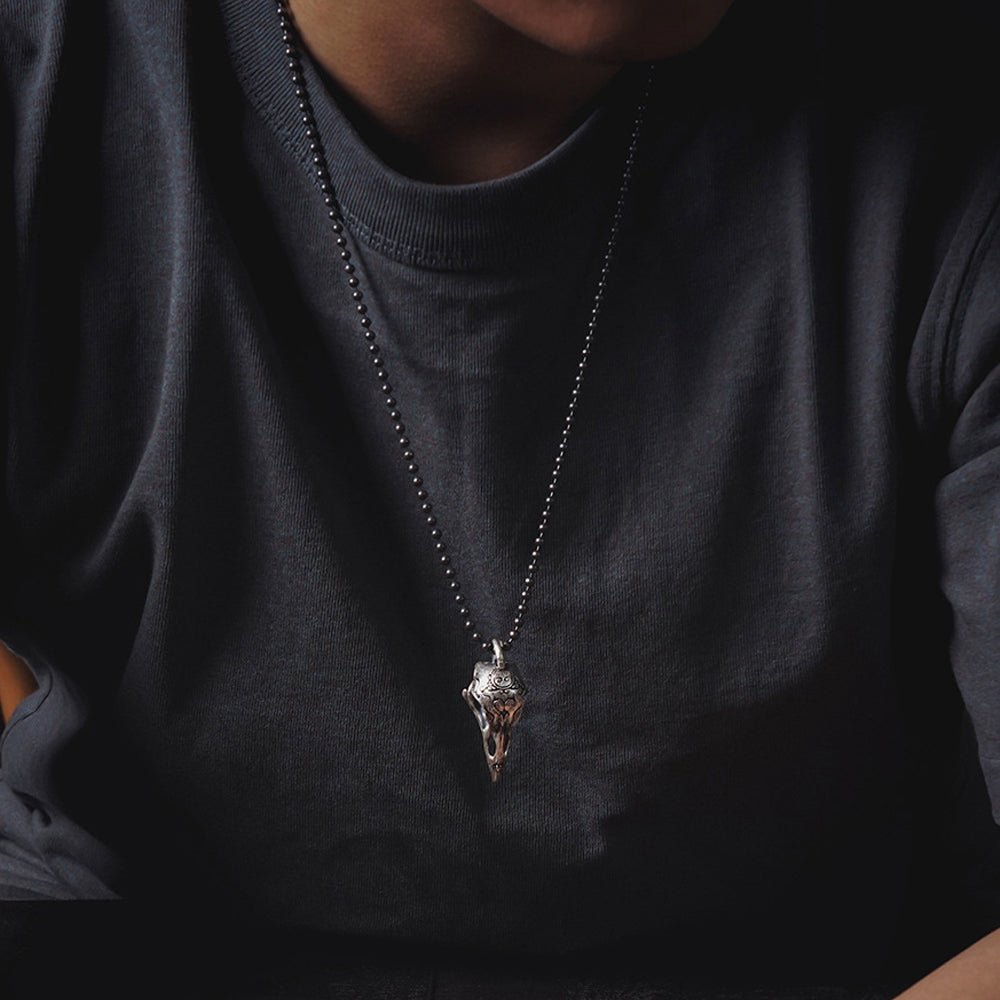 Tormod Crow Skull - Gothic Copper Pendant by The Nevermore – Unique Gothic Jewelry by Nevermore Lifestyle & Tech | antique silver
