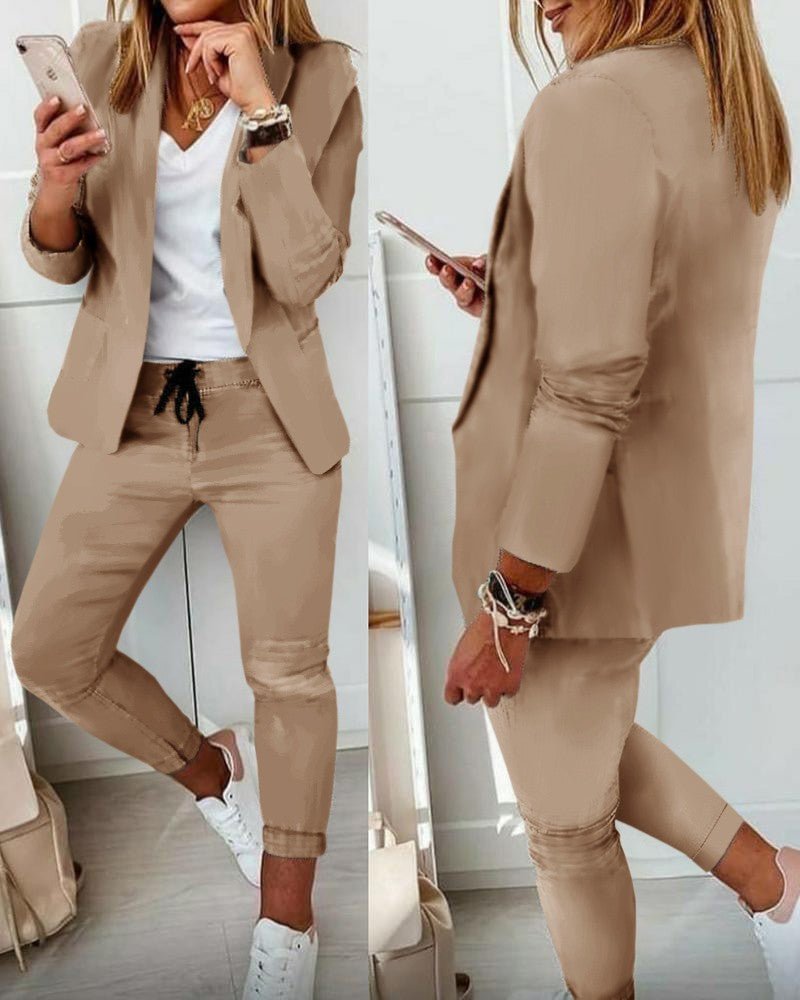 Tracen Simmons - The Nevermore Woman's Suit – Unique Fashion for Women by Nevermore Lifestyle & Tech | 2XL Khaki