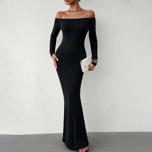 Tranquil Tides - Elegant Maxi Dress by The Nevermore – Unique Dresses by Nevermore Lifestyle & Tech | L Black
