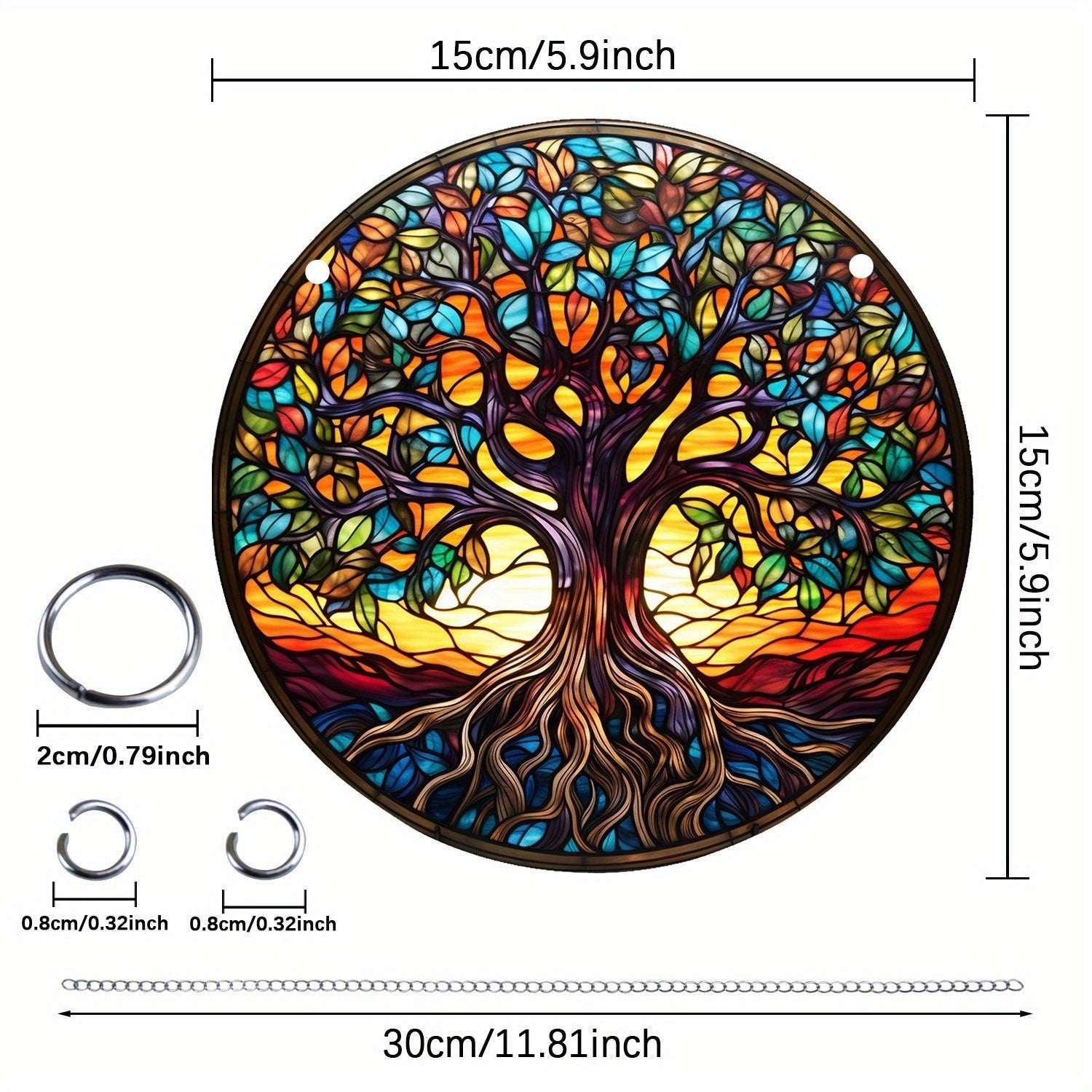 TreeGleam - Round Acrylic Suncatcher by The Nevermore