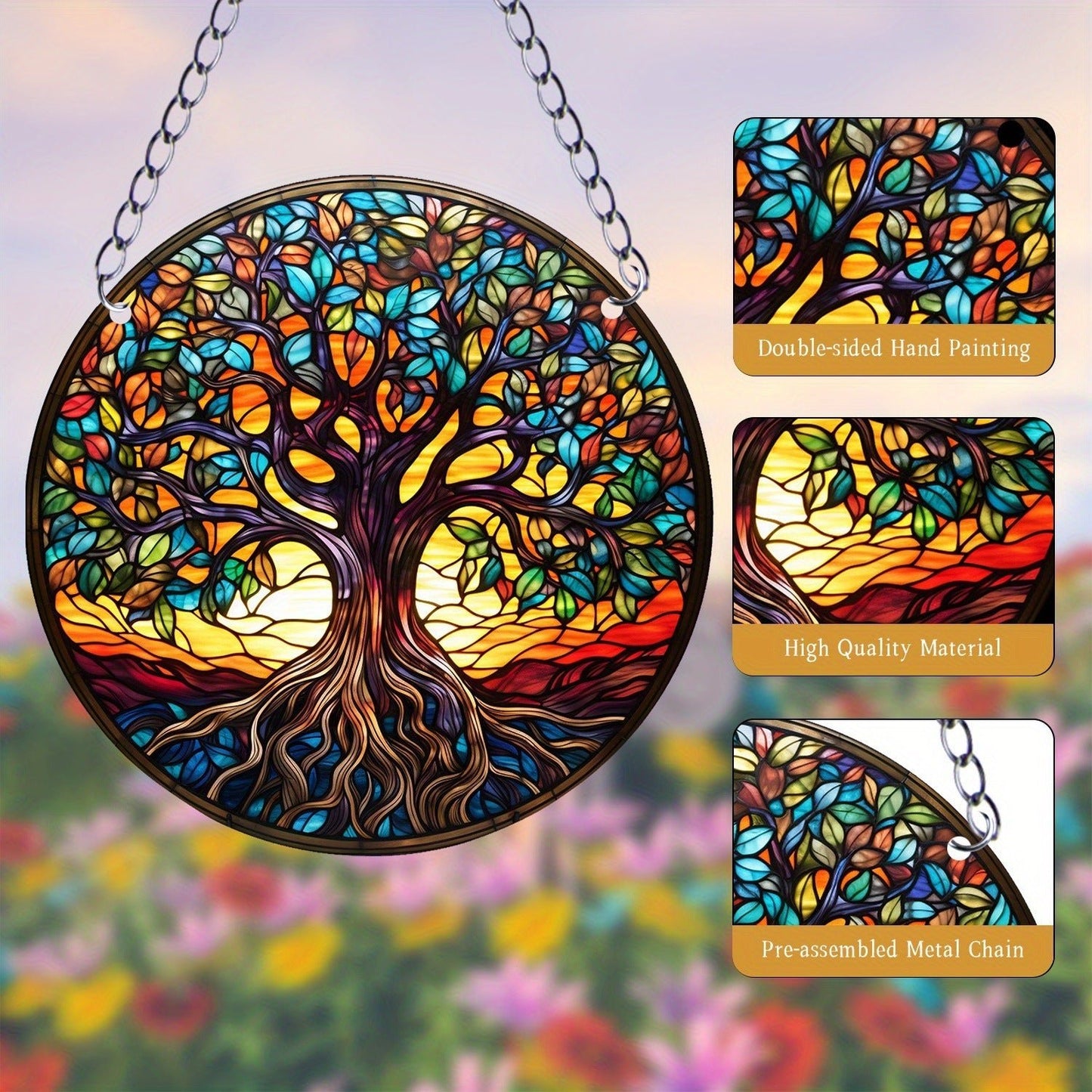 TreeGleam - Round Acrylic Suncatcher by The Nevermore