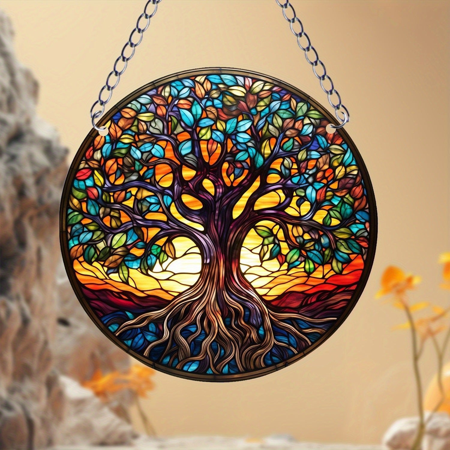 TreeGleam - Round Acrylic Suncatcher by The Nevermore