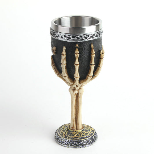 Tribal Skeleton Black - The Nevermore Gothic Goblet Resin Stainless Steel – Unique Gothic Home Decor by Nevermore Lifestyle & Tech | RH6189