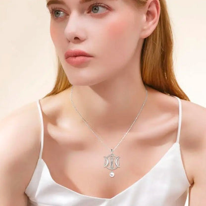 Triple Moon Goddess - 925 Sterling Silver Pendant Necklace by The Nevermore – Unique Jewelry by Nevermore Lifestyle & Tech | Silver