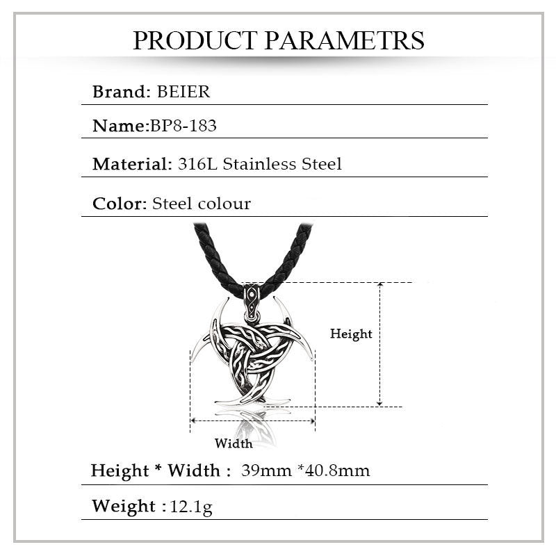 Triquetra Pendant - Stainless Steel Gothic Jewelry by The Nevermore – Unique Gothic Jewelry by Nevermore Lifestyle & Tech | Silver