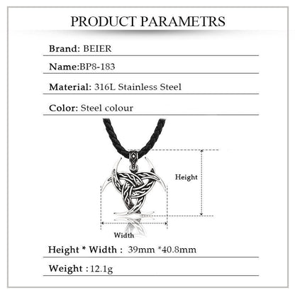 Triquetra Pendant - Stainless Steel Gothic Jewelry by The Nevermore – Unique Gothic Jewelry by Nevermore Lifestyle & Tech | Silver