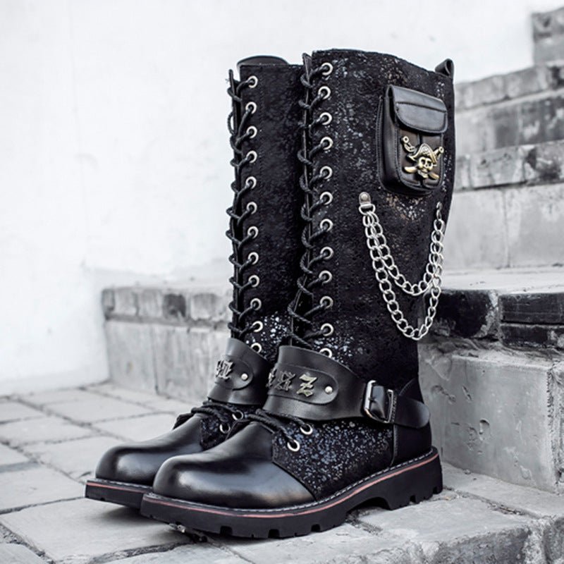 Tristan Moonbeam - Gothic Steampunk Riding Boots by The Nevermore – Unique Steampunk Fashion by Nevermore Lifestyle & Tech | 38 Black