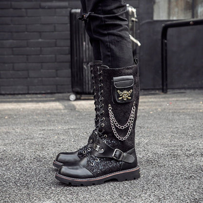 Tristan Moonbeam - Gothic Steampunk Riding Boots by The Nevermore – Unique Steampunk Fashion by Nevermore Lifestyle & Tech | 38 Black