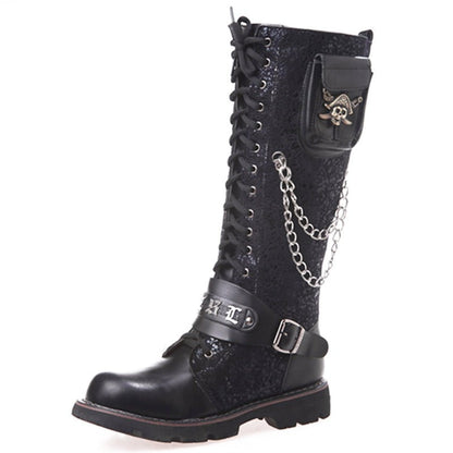 Tristan Moonbeam - Gothic Steampunk Riding Boots by The Nevermore – Unique Steampunk Fashion by Nevermore Lifestyle & Tech | 38 Black