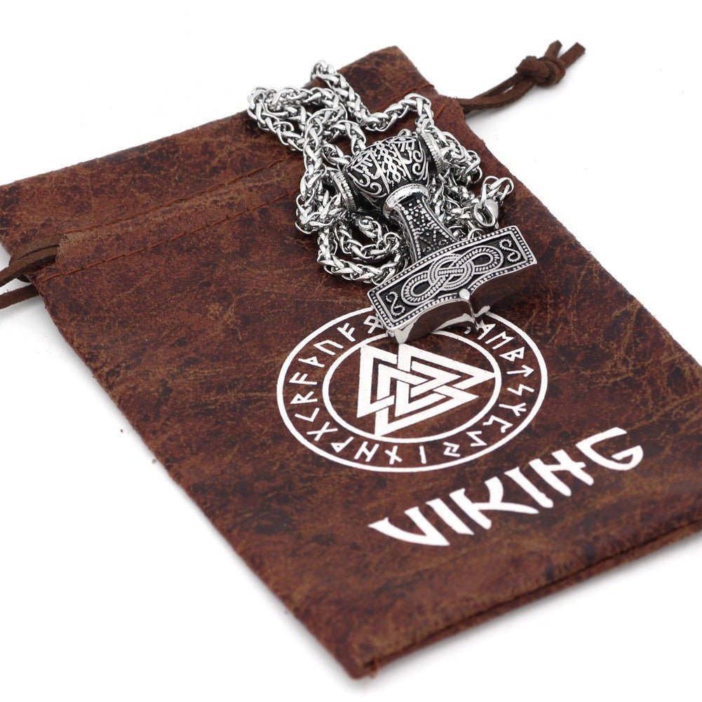 Trond Thor’s Hammer - Titanium Steel Viking Pendant by The Nevermore – Unique Gothic Jewelry by Nevermore Lifestyle & Tech | Pendant