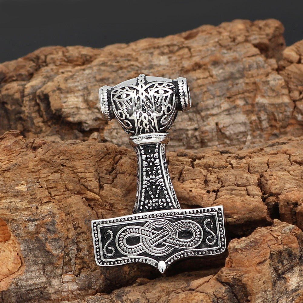 Trond Thor’s Hammer - Titanium Steel Viking Pendant by The Nevermore – Unique Gothic Jewelry by Nevermore Lifestyle & Tech | Pendant