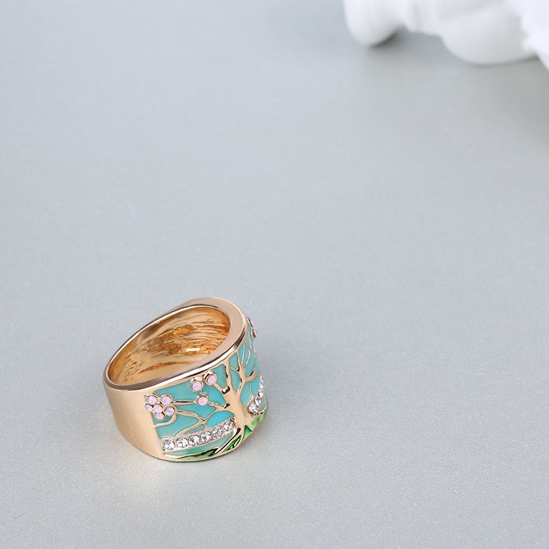Turquoise Enamel Ring - Aurelia Vein by The Nevermore – Unique Rings for Women by The Nevermore | 5th