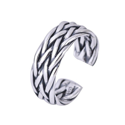 Twist Woven - The Nevermore Ring Silver – Unique Rings for Men by Nevermore Lifestyle & Tech | Silver