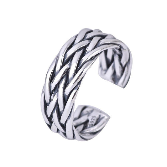 Twist Woven - The Nevermore Ring Silver – Unique Rings for Men by Nevermore Lifestyle & Tech | Silver