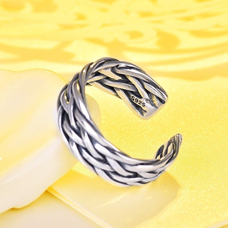 Twist Woven - The Nevermore Ring Silver – Unique Rings for Men by Nevermore Lifestyle & Tech | Silver