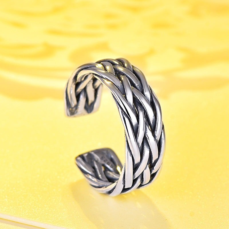 Twist Woven - The Nevermore Ring Silver – Unique Rings for Men by Nevermore Lifestyle & Tech | Silver