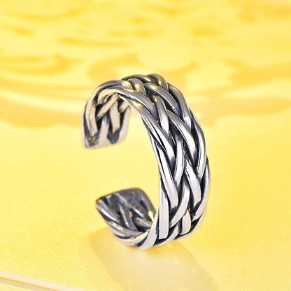 Twist Woven - The Nevermore Ring Silver – Unique Rings for Men by Nevermore Lifestyle & Tech | Silver