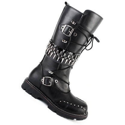 Ulysses - Steampunk Motorcycle Boots by The Nevermore – Unique Gothic Fashion by Nevermore Lifestyle & Tech | 38 Black