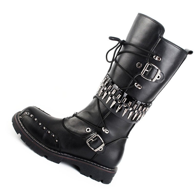 Ulysses - Steampunk Motorcycle Boots by The Nevermore – Unique Gothic Fashion by Nevermore Lifestyle & Tech | 38 Black