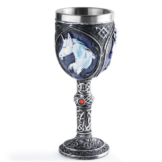 Unicorn - The Nevermore Gothic Goblet Resin Stainless Steel – Unique Gothic Home Decor by Nevermore Lifestyle & Tech | RH6191