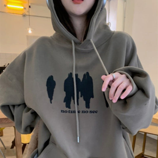 Urban Ease - The Nevermore Women's Loose Hooded Sweatshirt – Unique Hoodies by Nevermore Lifestyle & Tech | One size Grey