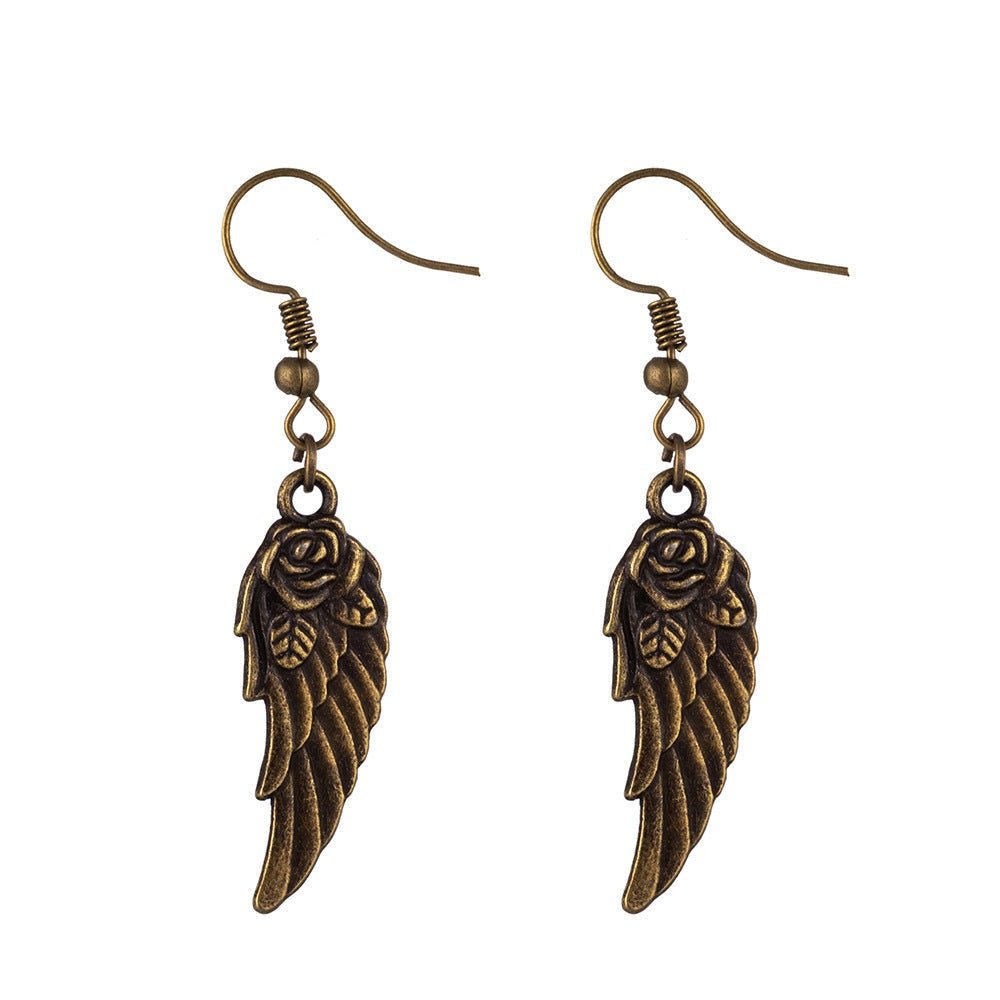 Valentina Abyss - The Nevermore Gothic Earrings Rose in Angel Wings – Unique Earrings by Nevermore Lifestyle & Tech | 3stylr