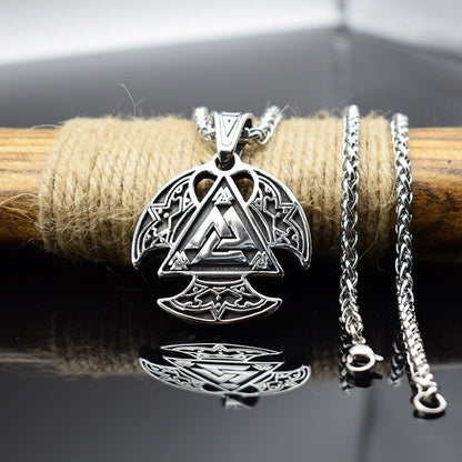 Valknut Circular Axe - Viking Pendant by The Nevermore