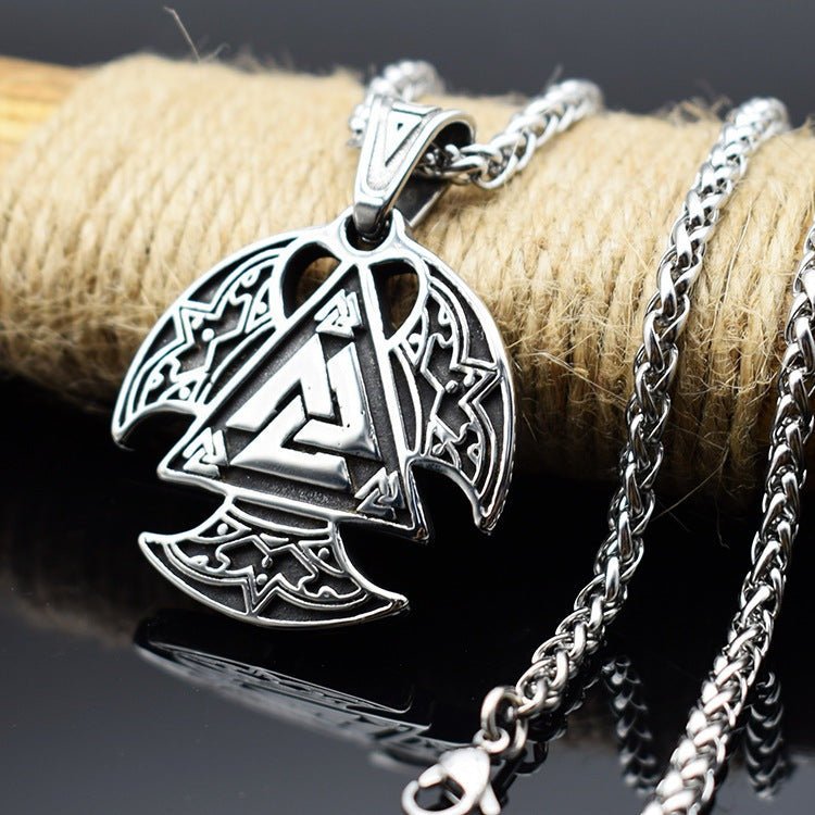 Valknut Circular Axe - Viking Pendant by The Nevermore