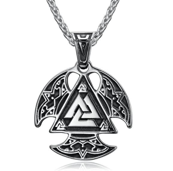 Valknut Circular Axe - Viking Pendant by The Nevermore