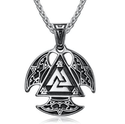 Valknut Circular Axe - Viking Pendant by The Nevermore
