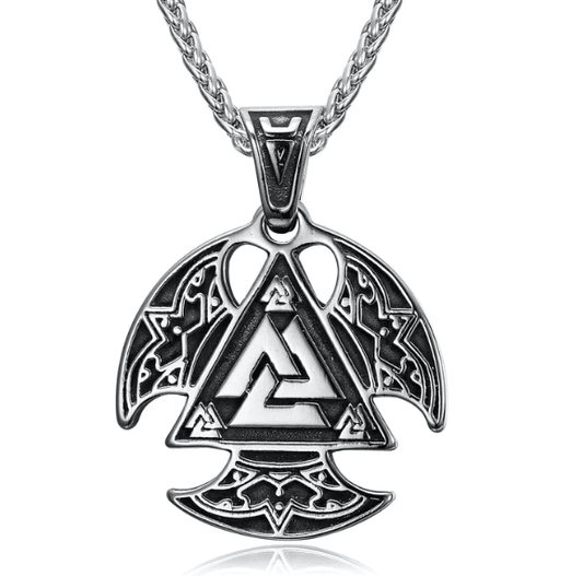 Valknut Circular Axe - Viking Pendant by The Nevermore