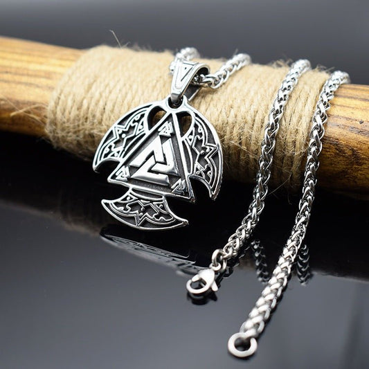 Valknut Circular Axe - Viking Pendant by The Nevermore