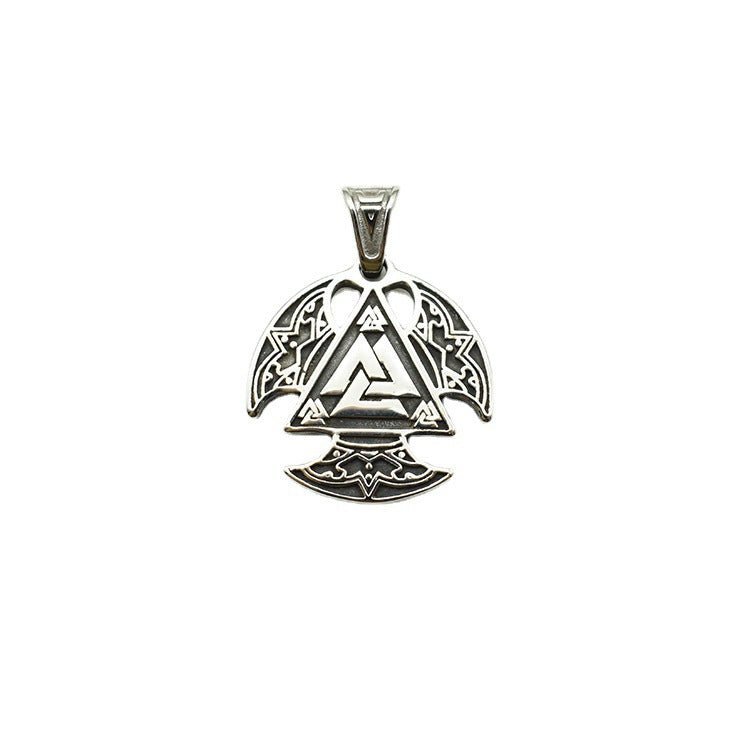 Valknut Circular Axe - Viking Pendant by The Nevermore