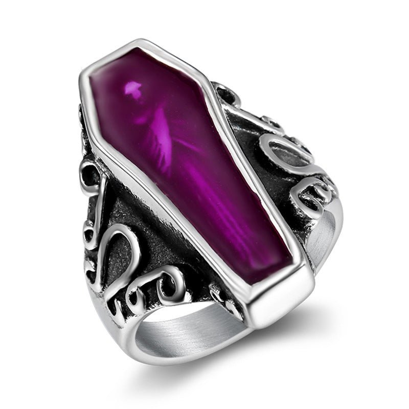 Vampiric Visage - The Nevermore Gothic Ring – Unique Gothic Jewellery by Nevermore Lifestyle & Tech | US 10 Black
