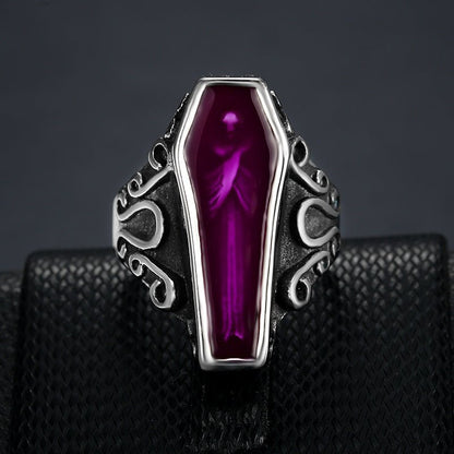 Vampiric Visage - The Nevermore Gothic Ring – Unique Gothic Jewellery by Nevermore Lifestyle & Tech | US 10 Black