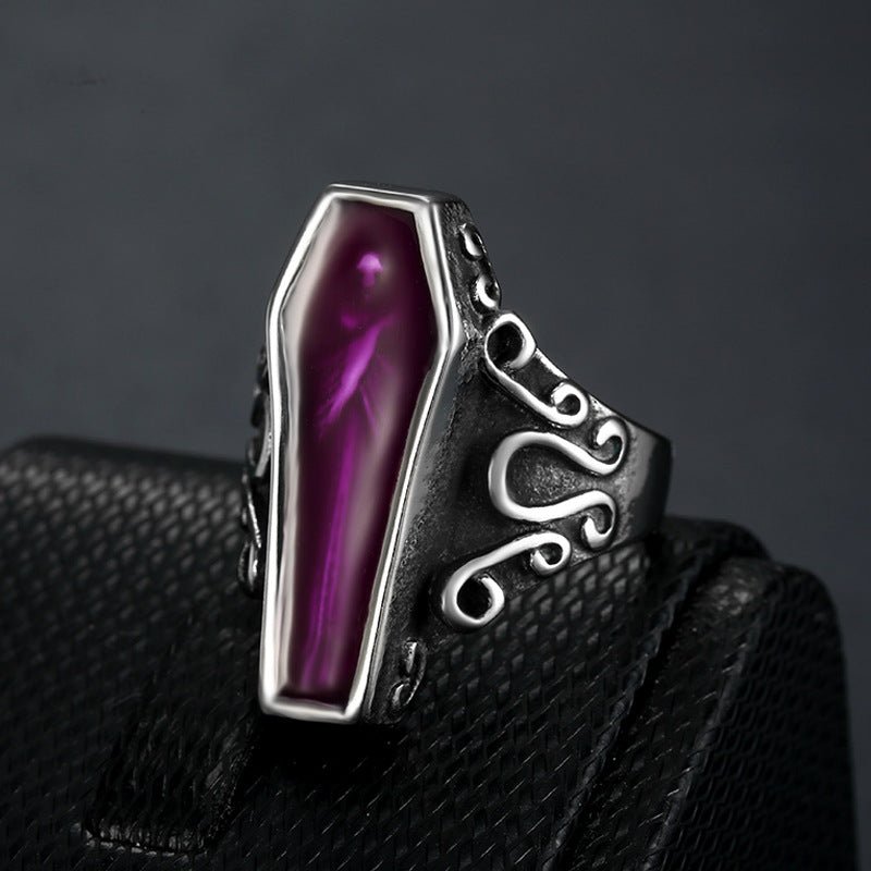 Vampiric Visage - The Nevermore Gothic Ring – Unique Gothic Jewellery by Nevermore Lifestyle & Tech | US 10 Black