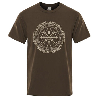 Vegvisir Viking Compass - The Nevermore Gothic T-Shirt for Men – Unique Gothic Fashion for Men by Nevermore Lifestyle & Tech | 2XL Black
